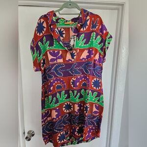 Oliphant Collared Shirt Mini Dress